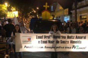 Foto - Sarapuí 147 anos! Desfile Cívico, resgata a história da cidade desde a fundação por Capitão Luis Vieira