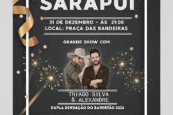 Foto - Réveillon em Sarapuí reuni mais de 3 mil pessoas na Praça das Bandeiras.