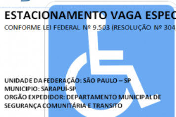 Transito- CARTÃO PESSOA COM DEFICIÊNCIA