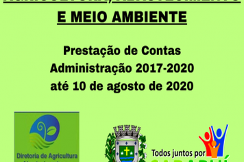 DIRETORIA MUNICIPAL DE AGRICULTURA, ABASTECIMENTO E MEIO AMBIENTE – Prestação de Contas 2017-2020