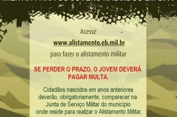 Prazo para alistamento militar é até dia 30/06/18