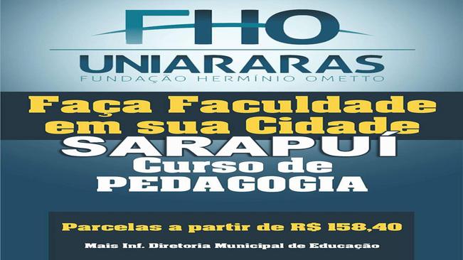 FACULDADE DE PEDAGOGIA-SARAPUÍ