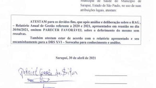 PARECER DO CMS RAG 2020